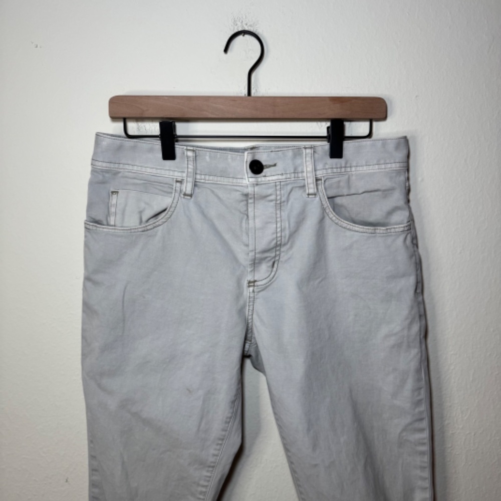 James Perse Standard Five Pocket Heavy Brushed Twill Pants Men's 30 Grey - Picture 2 of 5